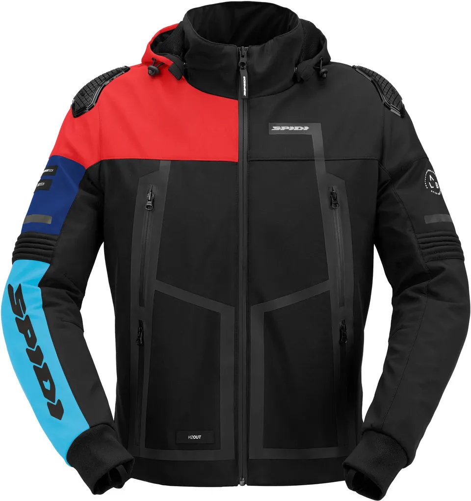 spidi-warrior-h2out-hoodie-moto-tanche-noir-taille-l image 1