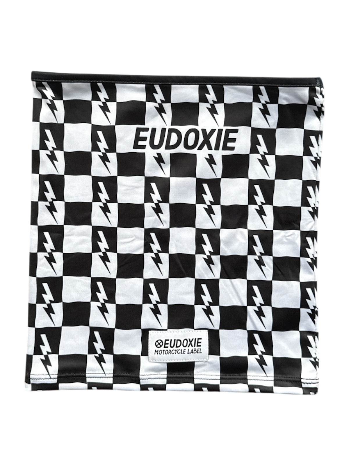 eudoxie-flash-tour-de-cou-moto-damier-noir-clair image 1