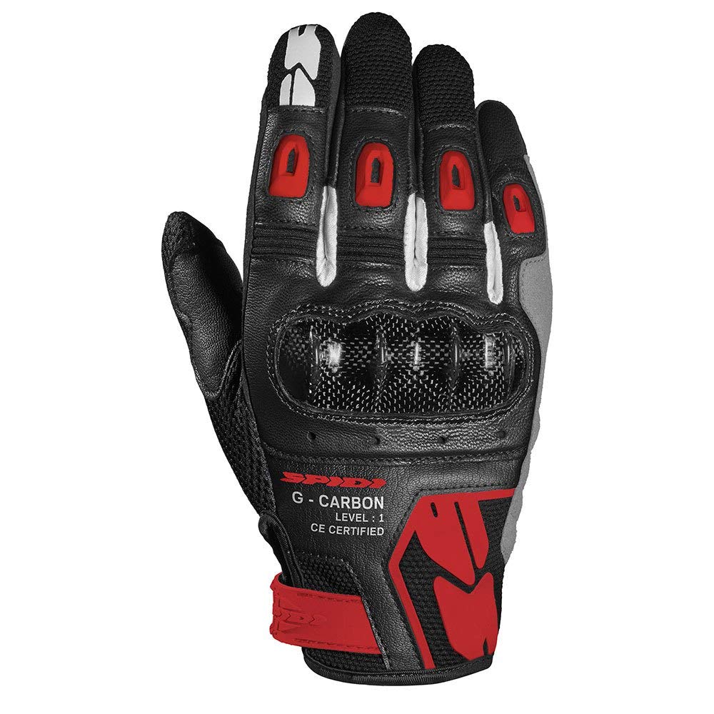 spidi-g-carbon-gants-moto-cuir-blanc-s-tactile-carbone image 8