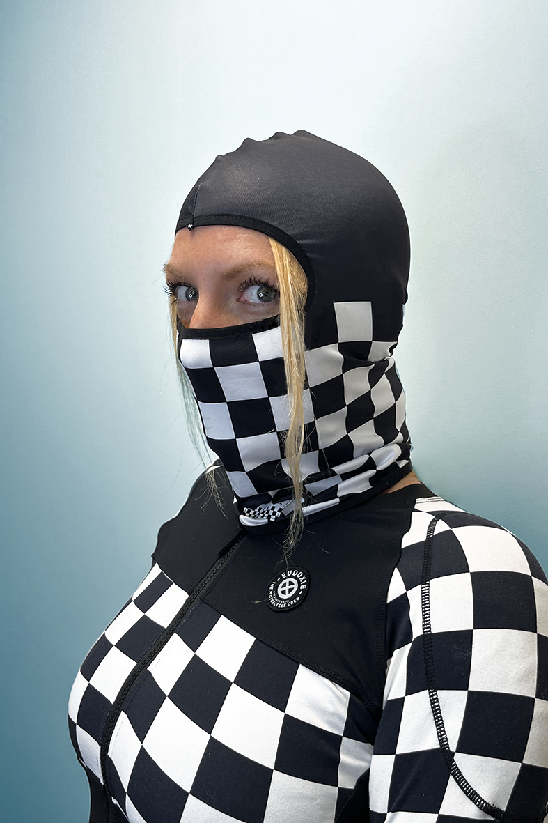 eudoxie-beth-cagoule-moto-damier-noir-polyester image 2