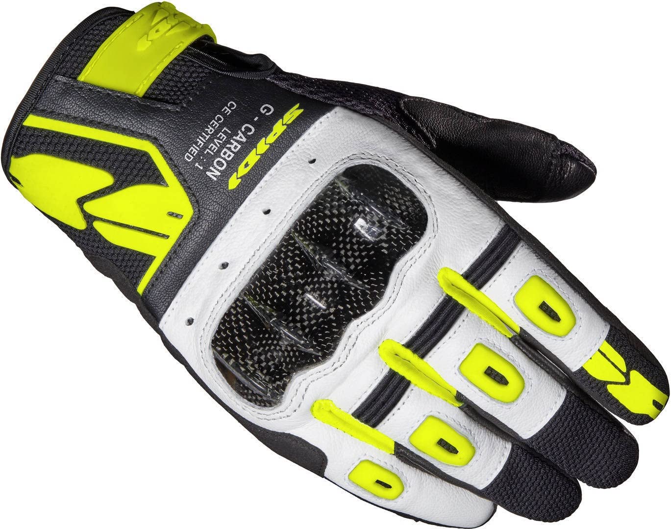 spidi-g-carbon-gants-moto-cuir-blanc-s-tactile-carbone image 6