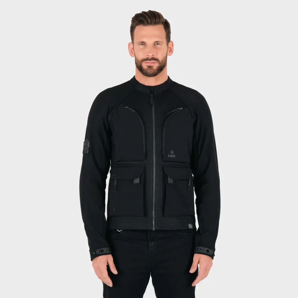 knox-tor-chemise-blind-e-moto-homme-noire-protections image 1