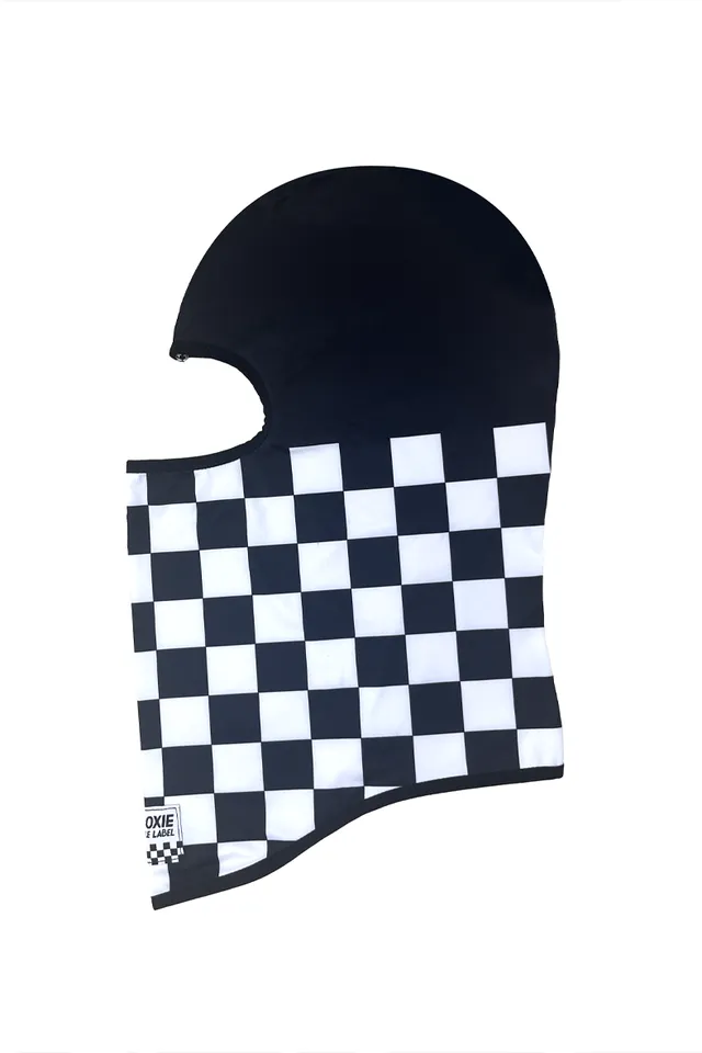 eudoxie-beth-cagoule-moto-damier-noir-polyester image 1