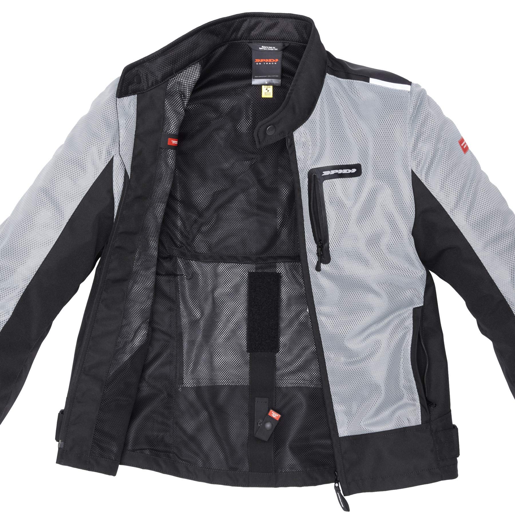 spidi-solar-net-blouson-moto-noir-gris-xxl image 2