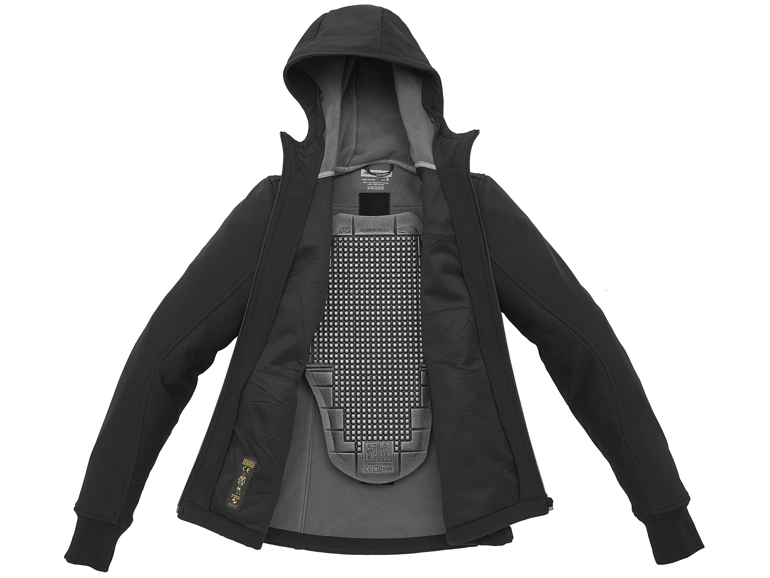 spidi-hoodie-armor-lady-veste-moto-femme-noir-blanc image 2