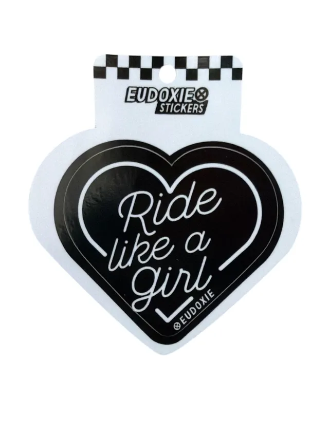eudoxie-stickers-ride-like-a-girl-autocollant-waterproof image 1