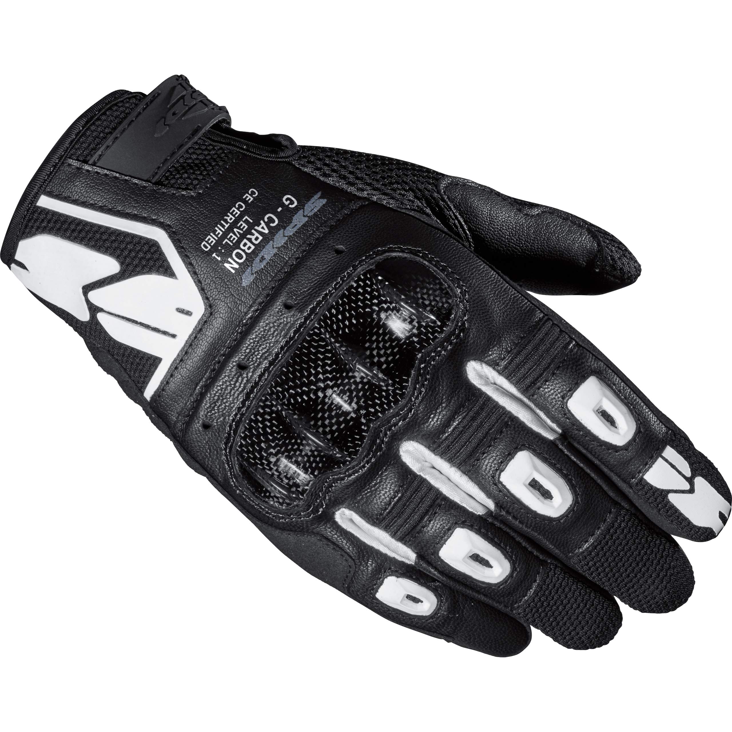spidi-g-carbon-gants-moto-cuir-blanc-s-tactile-carbone image 7