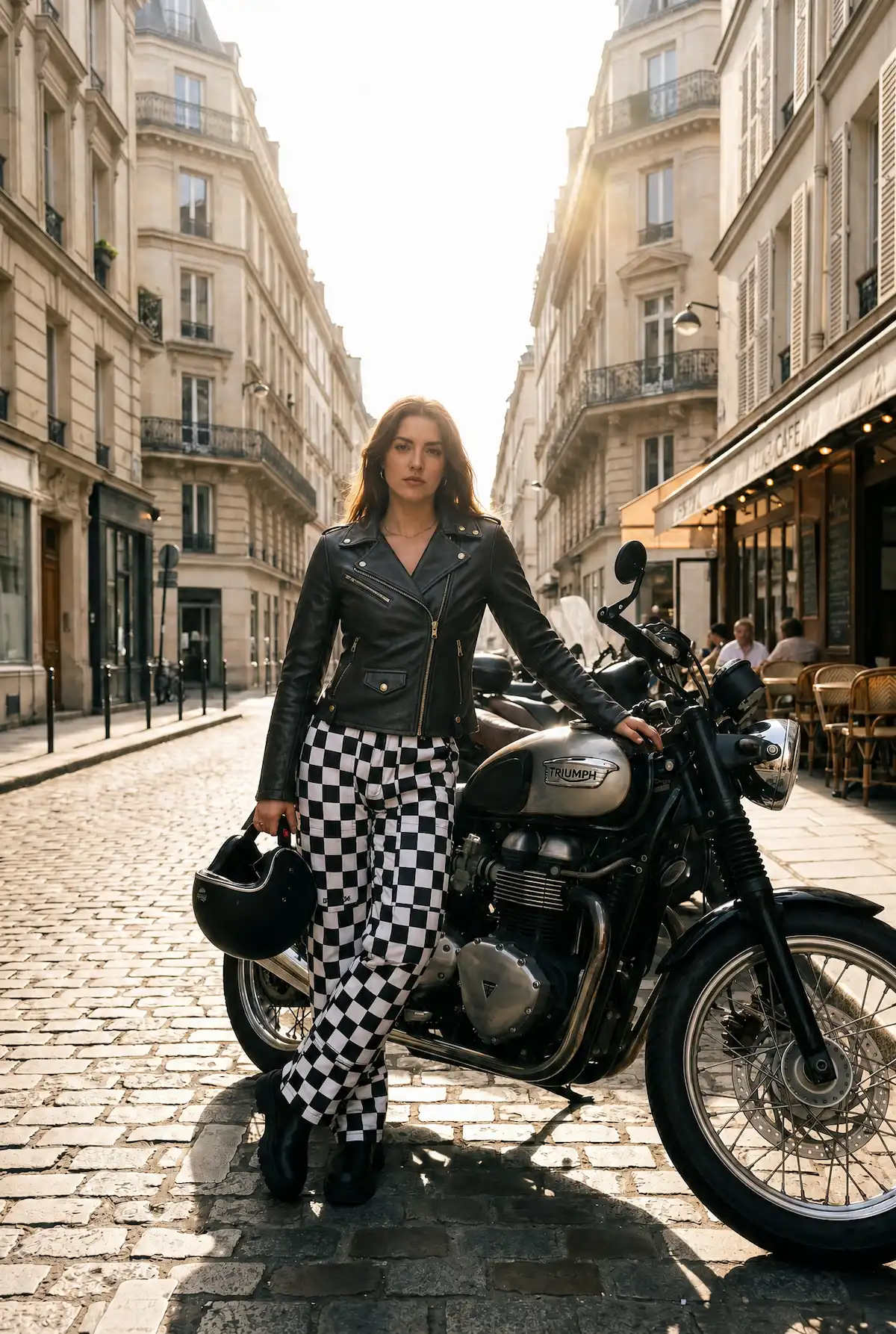 eudoxie-carpenter-pro-beth-pantalon-moto-femme-damier image 3