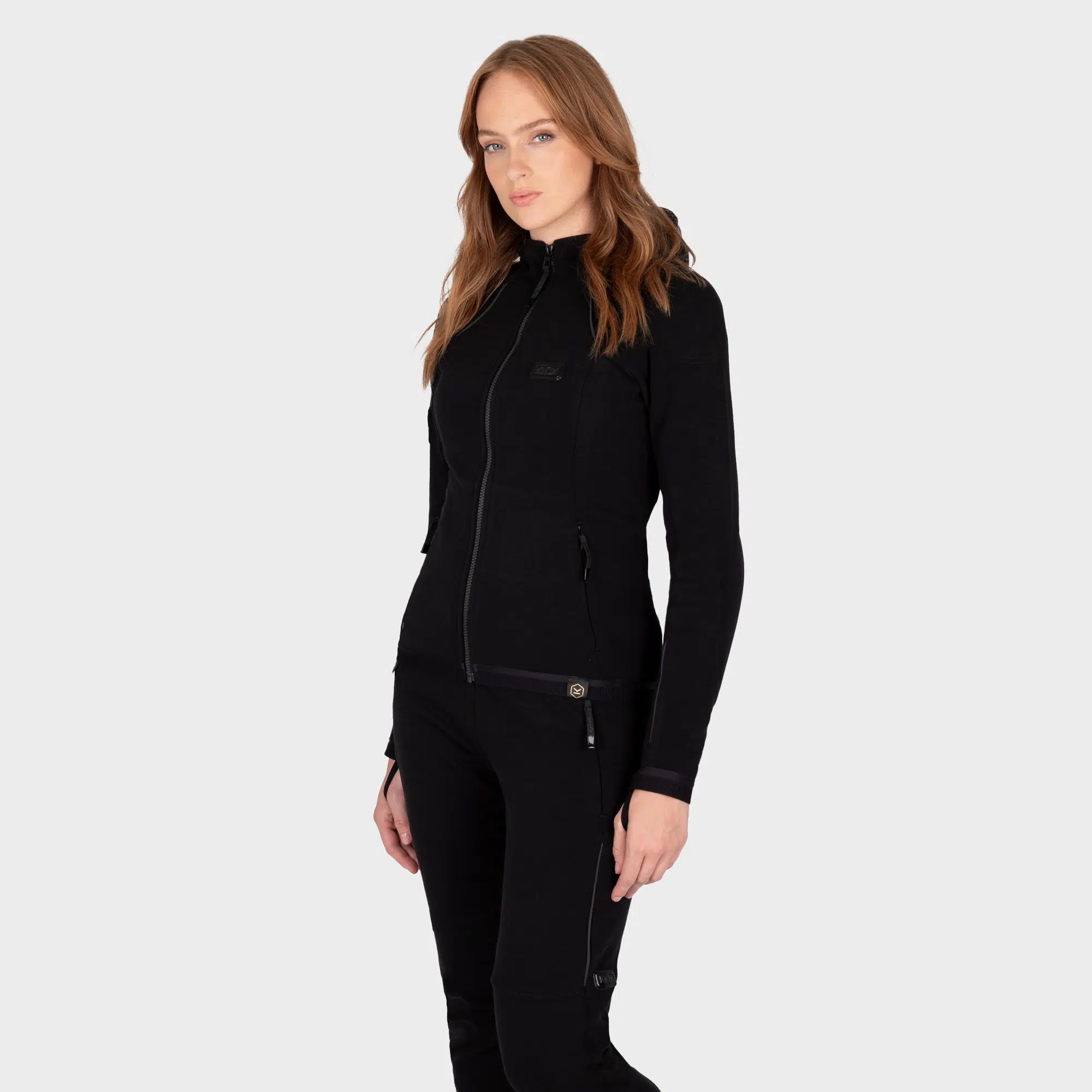 knox-shield-sweat-zip-capuche-femme-noir-pratique image 1