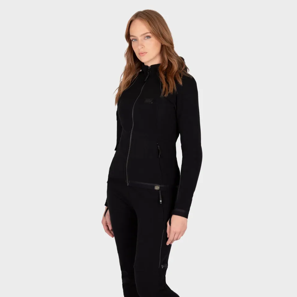 knox-shield-sweat-zip-capuche-femme-noir-pratique image 1
