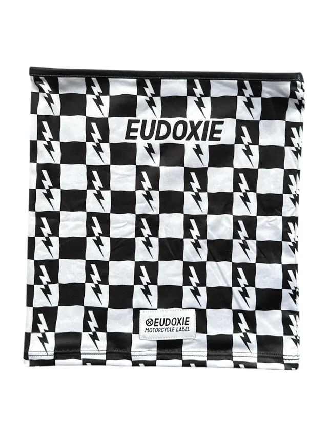 eudoxie-flash-tour-de-cou-moto-damier-noir-clair image 1