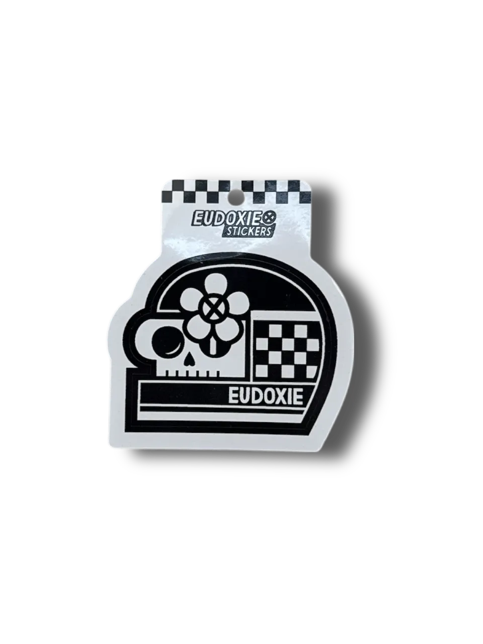 eudoxie-skull-racing-sticker-moto-cr-ne-damier image 1