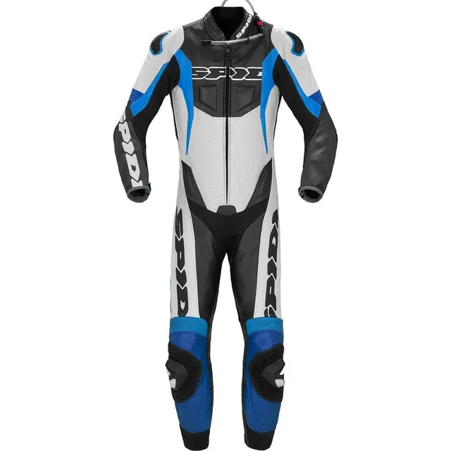 spidi-sport-warrior-pro-combinaison-moto-cuir-1-pi-ce-50-noir-bleu image 1
