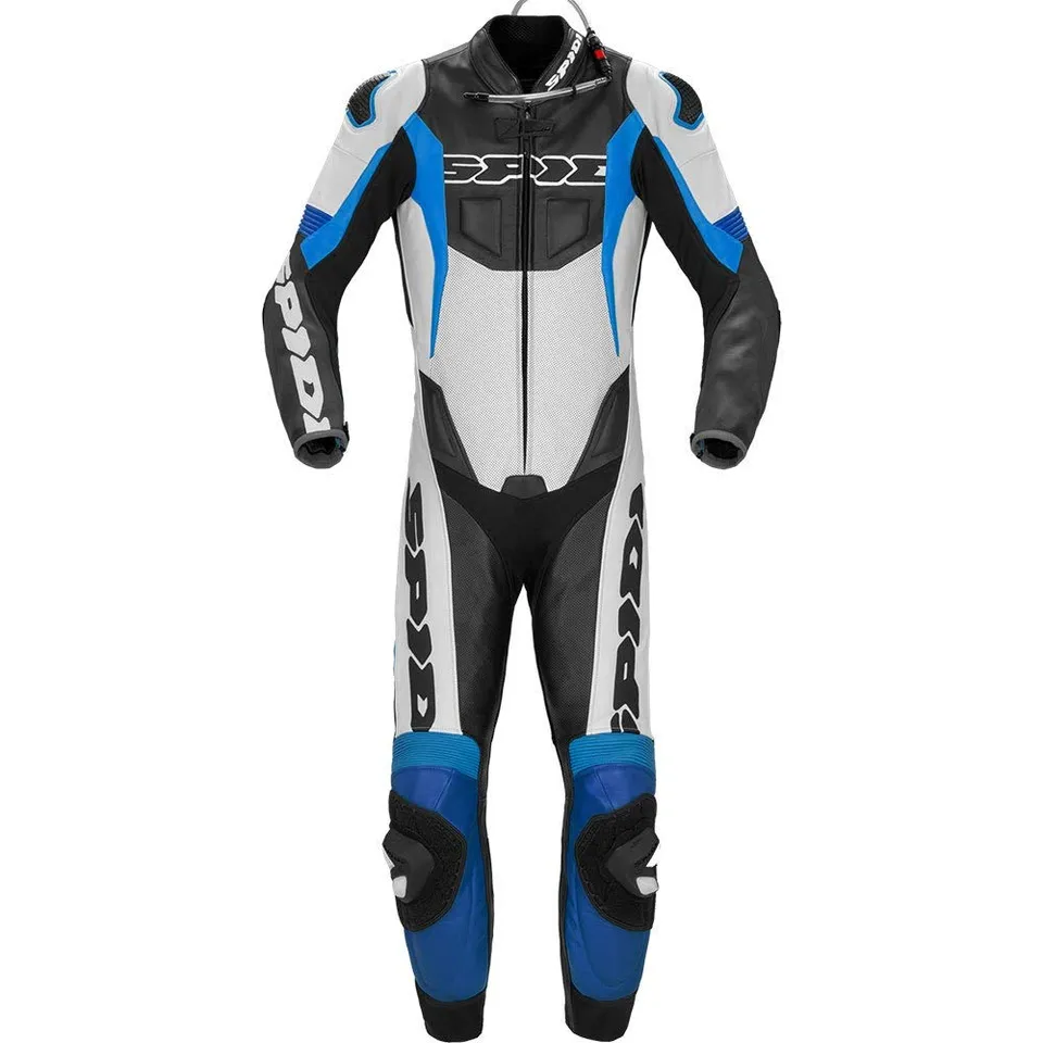 spidi-sport-warrior-pro-combinaison-moto-cuir-1-pi-ce-50-noir-bleu image 1