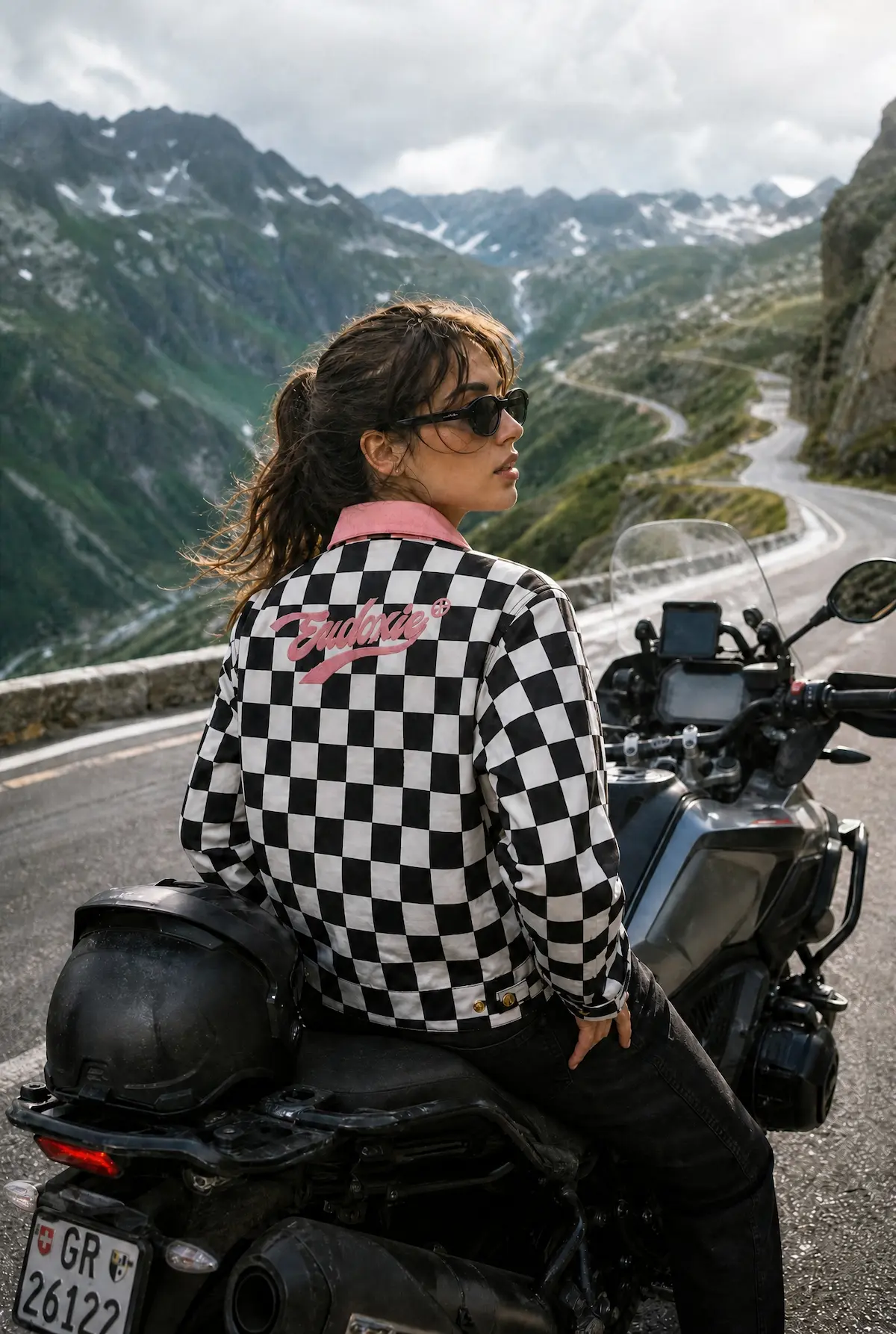 eudoxie-alix-veste-moto-femme-damier-cordura image 4
